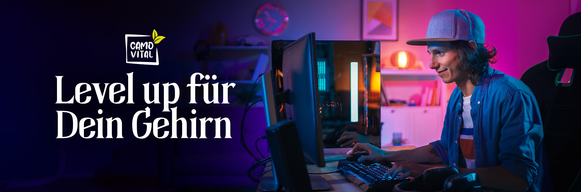 Level up fr Dein Gehirn - Headerbild - CamoVital fr Gamer