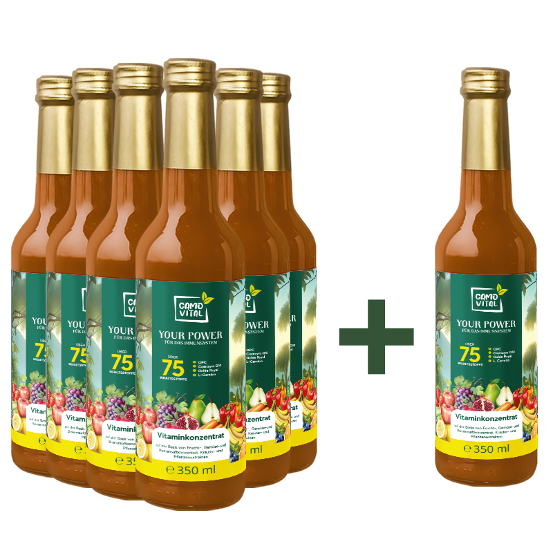 CamoVital 6 + 1 Gratis - 7 Flaschen - YOUR POWER fr das Immunsystem